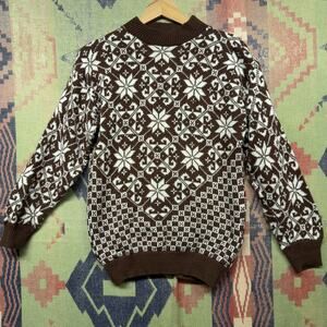 American Pride Vintage Nordic Sweater Size Small 80s